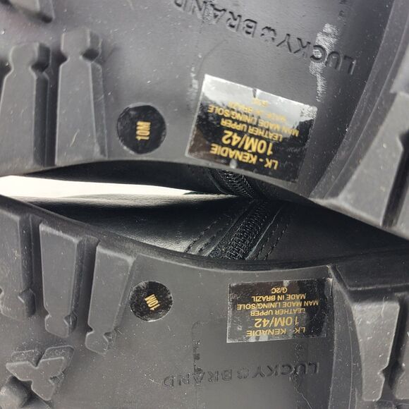 Lucky Brand Kenadie Women's Riding Ankle Boot Black Leather Size 10 M - Picture 15 of 16